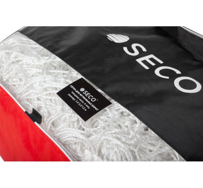 Сітка для футбольних воріт SECO® товщина нитки: 2 мм Розмір: 7.4*2.5*1.5 м
