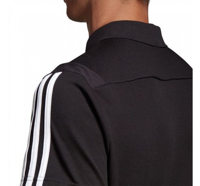 Поло Adidas Tiro 19 Cotton, черного цвета