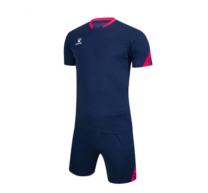 Комплект футбольної форми Kelme 3801099.9420 колір: темно-синій/рожевий