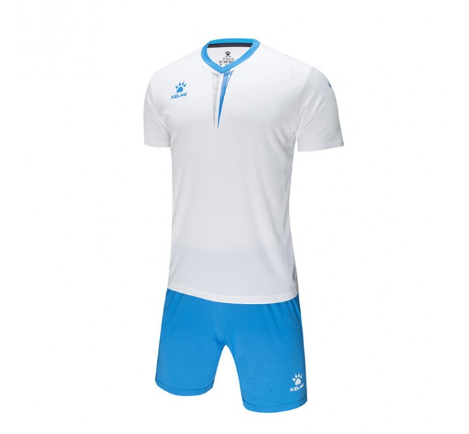 Комплект футбольной формы Kelme VALENCIA JR 3893047.9113 детский цвет: белый/голубой