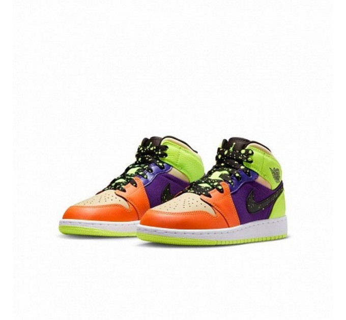 Кроссовки Кроссовки Nike Air Jordan 1 Mid Volt/Vivid Orange Multicolour FD8795-700