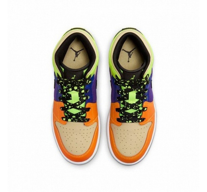 Кроссовки Кроссовки Nike Air Jordan 1 Mid Volt/Vivid Orange Multicolour FD8795-700