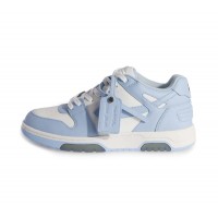 Кроссовки Off-White Out Of Office Low-Top Calf Leather Sneakers Light Blue White OMIA189C99LEA0044001