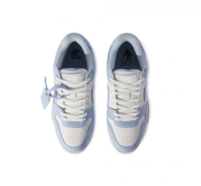 Кроссовки Off-White Out Of Office Low-Top Calf Leather Sneakers Light Blue White OMIA189C99LEA0044001