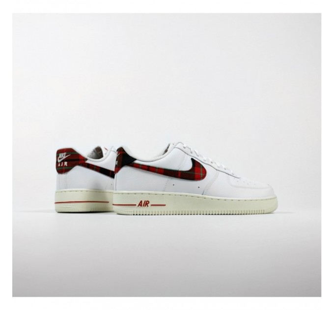 Кроссовки Nike Air Force 1 Low '07 Lv8 Tartan Plaid White University Red DV0789-100