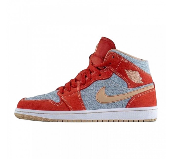 Кроссовки Nike Air Jordan 1 Mid Denim Red DM4352-600