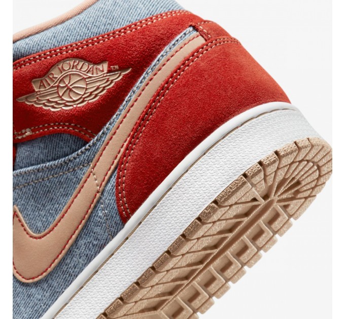 Кроссовки Nike Air Jordan 1 Mid Denim Red DM4352-600
