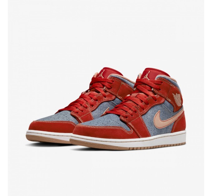 Кроссовки Nike Air Jordan 1 Mid Denim Red DM4352-600