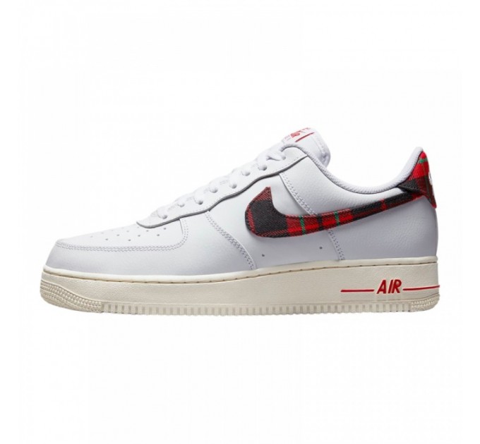 Кроссовки Nike Air Force 1 Low '07 Lv8 Tartan Plaid White University Red DV0789-100