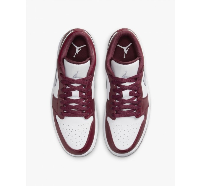 Кроссовки Jordan 1 Low White Bordeaux 553558-615