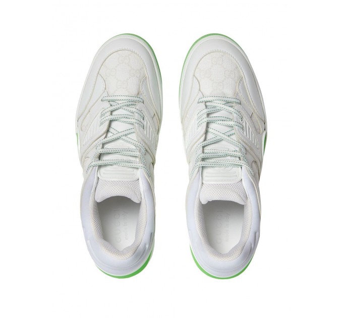 Кроссовки Gucci Basket Low White Demetra Green 698785-2SHG0-9089