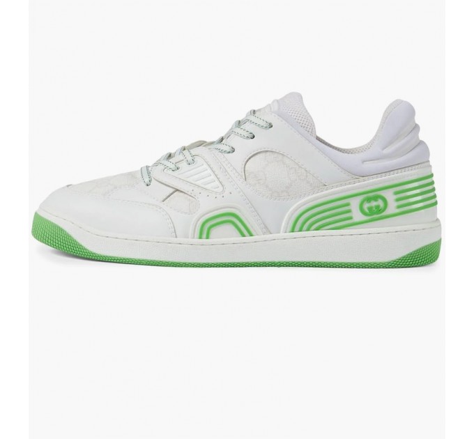 Кроссовки Gucci Basket Low White Demetra Green 698785-2SHG0-9089