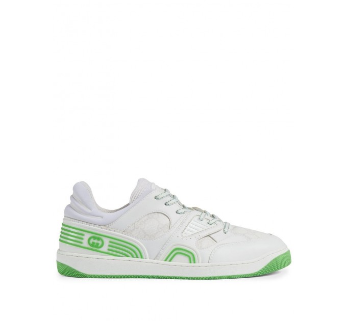 Кроссовки Gucci Basket Low White Demetra Green 698785-2SHG0-9089