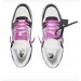 Кроссовки Off-White Out Of Office Croco Print Sneaker 'Black White Purple' OMIA189F22LEA0040110