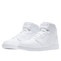Кроссовки мужские Jordan 1 Mid White (554724-130)