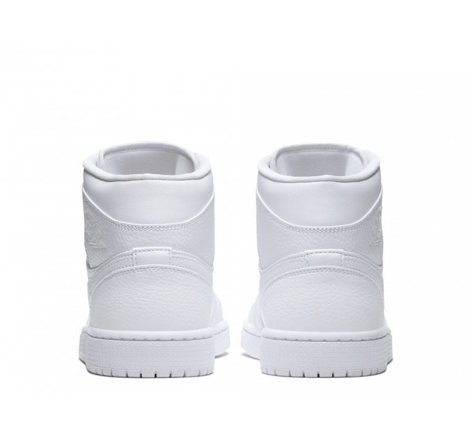 Кроссовки мужские Jordan 1 Mid White (554724-130)