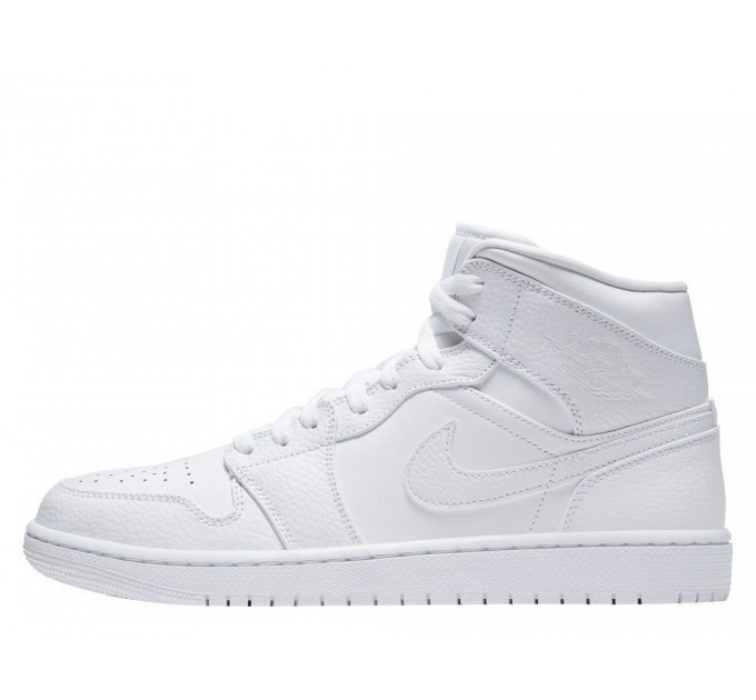 Кроссовки мужские Jordan 1 Mid White (554724-130)