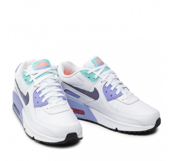 Кроссовки Nike Air Max 90 Se White Dark Purple Dust (Gs) CZ4500-100