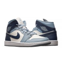 Кроссовки женские Jordan 1 Mid Shoes 'Diffused Blue' (BQ6472-140)
