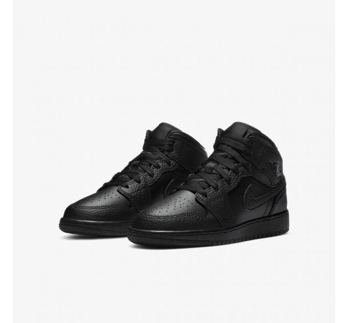 Кросівки жіночі Jordan 1 Mid (Gs) Black (554725-091)