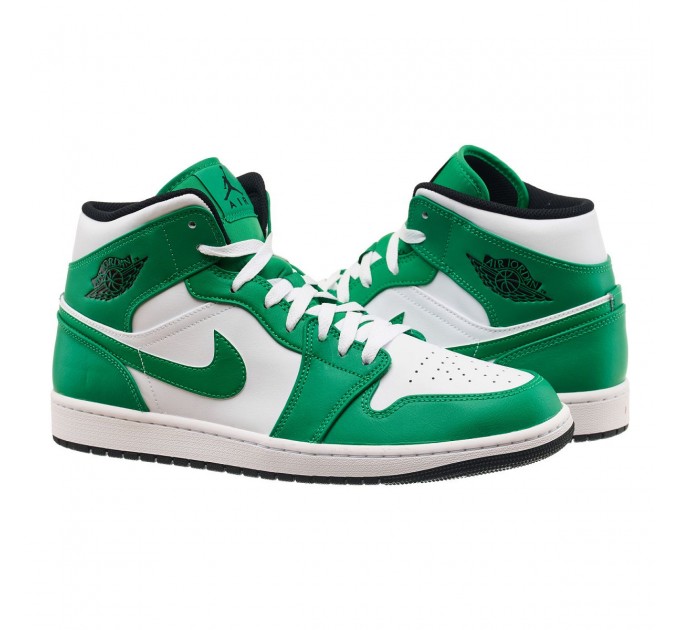 Кроссовки мужские Jordan 1 Mid “Lucky Green” (DQ8426-301)
