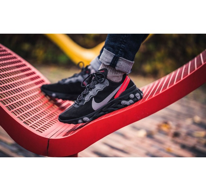 Кросівки Nike React Element 55 Grey-black