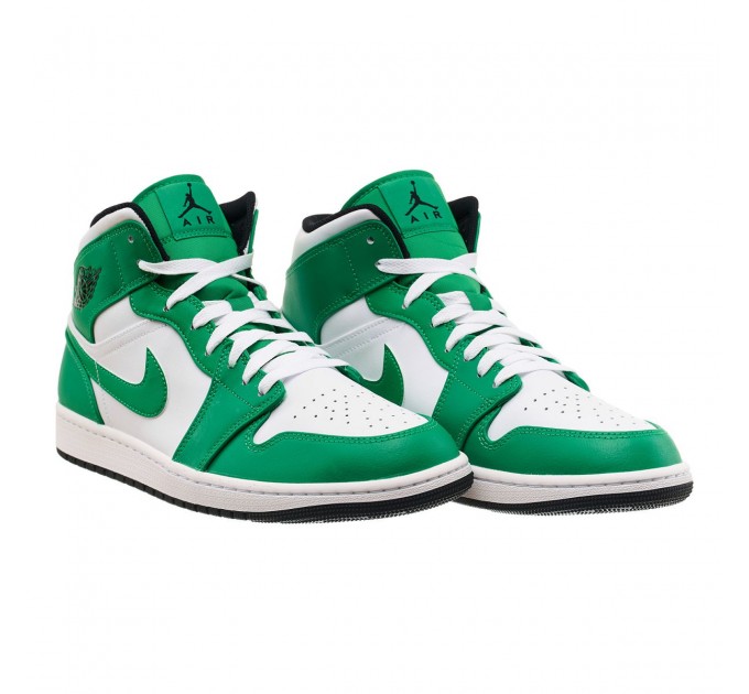 Кроссовки мужские Jordan 1 Mid “Lucky Green” (DQ8426-301)