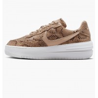 Кроссовки Nike Air Force 1 Plt.Af.Orm Brown Snakeskin Print (W) FJ4965-200