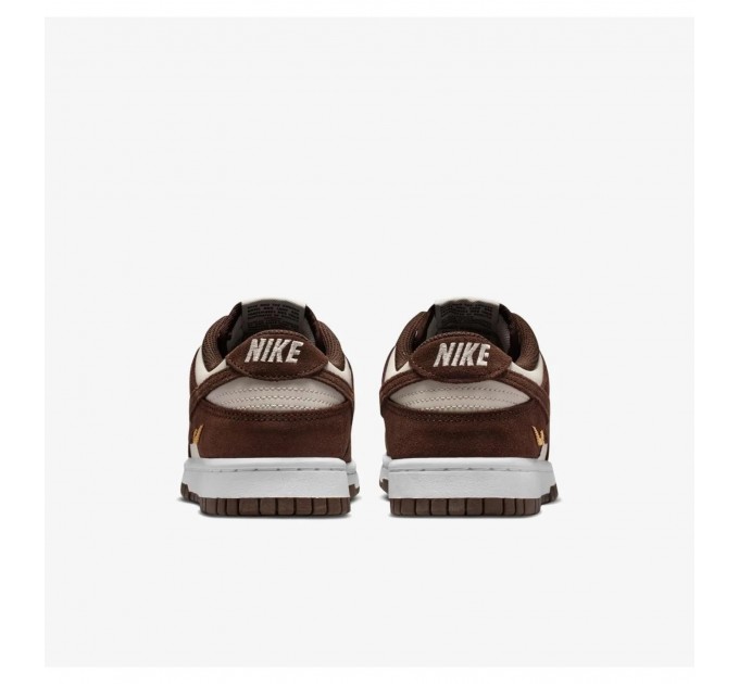 Кроссовки женские Nike Dunk Low Orewood Mini Swoosh Brown/White (IO4244-102)
