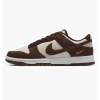 Кроссовки женские Nike Dunk Low Orewood Mini Swoosh Brown/White (IO4244-102)