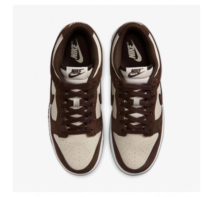 Кроссовки женские Nike Dunk Low Orewood Mini Swoosh Brown/White (IO4244-102)