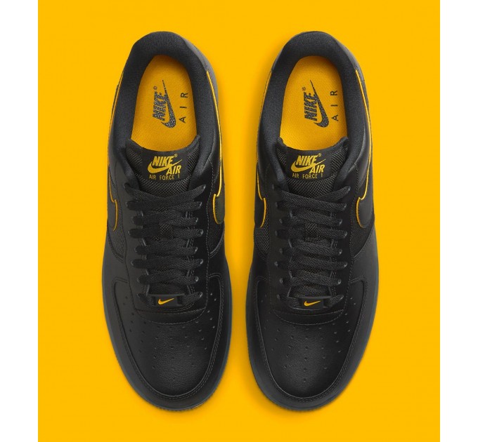 Кроссовки мужские Nike Air Force 1 '07 'Black University Gold' (FZ4617-001)