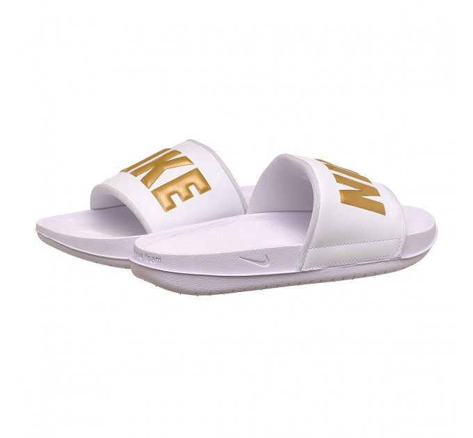Тапочки жіночі Nike Wmns Offcourt Slide White Metallic Gold (BQ4632-106)