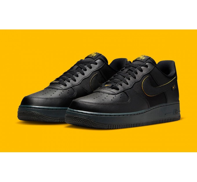 Кроссовки мужские Nike Air Force 1 '07 'Black University Gold' (FZ4617-001)