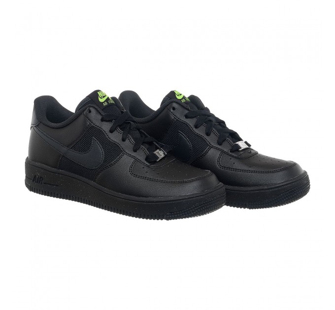 Кроссовки женские Nike Ir Force 1 Low Crater Gs Triple Black (DH8695-001)