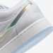 Кроссовки Nike Gs Air Jordan 1 Low White Ice Blue Glitter Swoosh FQ9112-100