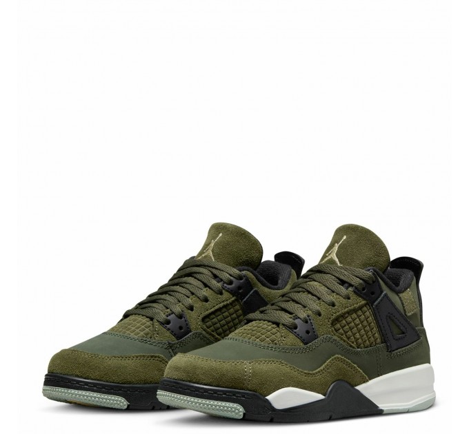 Кроссовки Jordan 4 Retro Se Craft Medium Olive (Ps) FB9929-200
