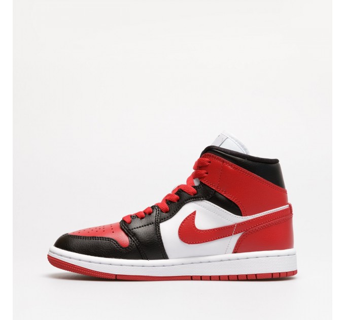 Кроссовки женские Jordan 1 Mid Bred Toe (BQ6472-079)