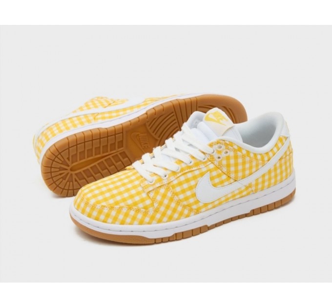 Кроссовки Nike Dunk Low Yellow Gingham (W) DZ2777-700