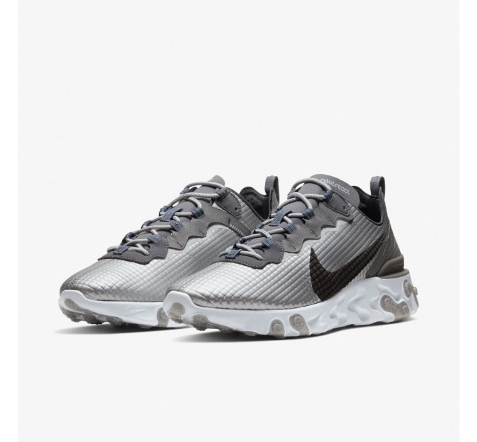 Кроссовки Nike React Element 55 PRM цвет: серебристый