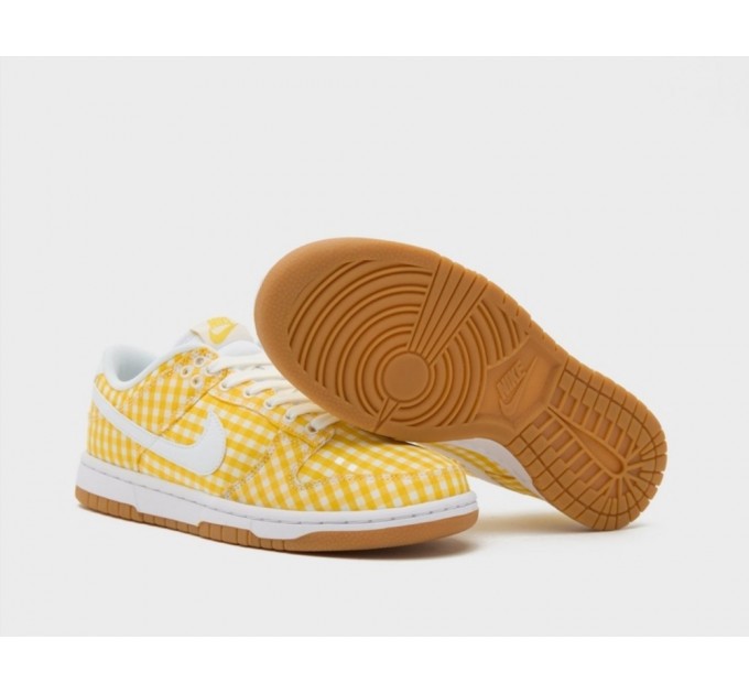 Кроссовки Nike Dunk Low Yellow Gingham (W) DZ2777-700