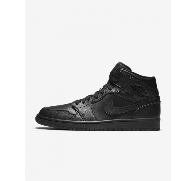 Кроссовки мужские Jordan 1 Mid Triple Black (554724-091)