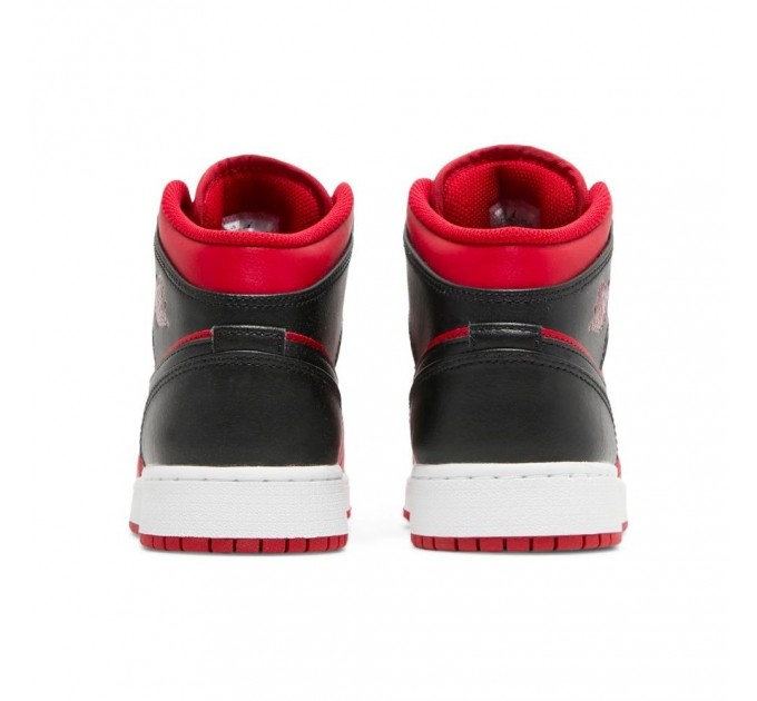 Кроссовки Air Jordan 1 Mid Reverse Bred 2021 (Gs) 554725-660