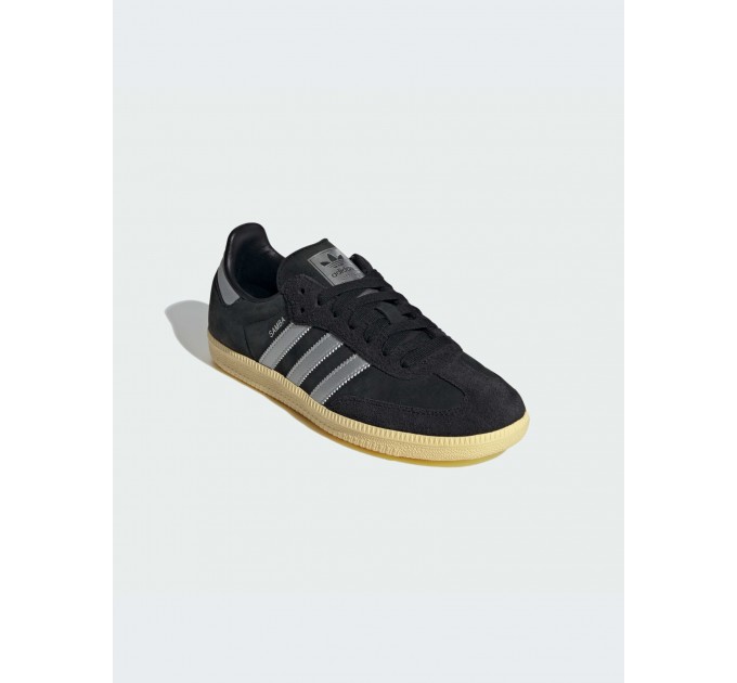 Кроссовки Adidas Samba Og "Core Black / Metallic Silver / Almost Yellow" IE8128