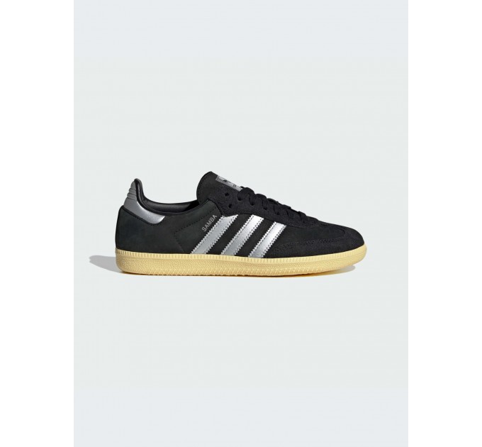 Кроссовки Adidas Samba Og "Core Black / Metallic Silver / Almost Yellow" IE8128
