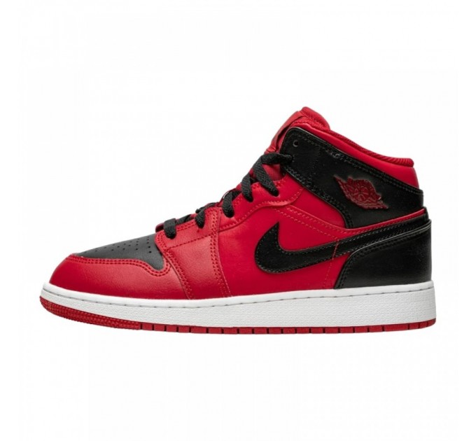 Кроссовки Air Jordan 1 Mid Reverse Bred 2021 (Gs) 554725-660