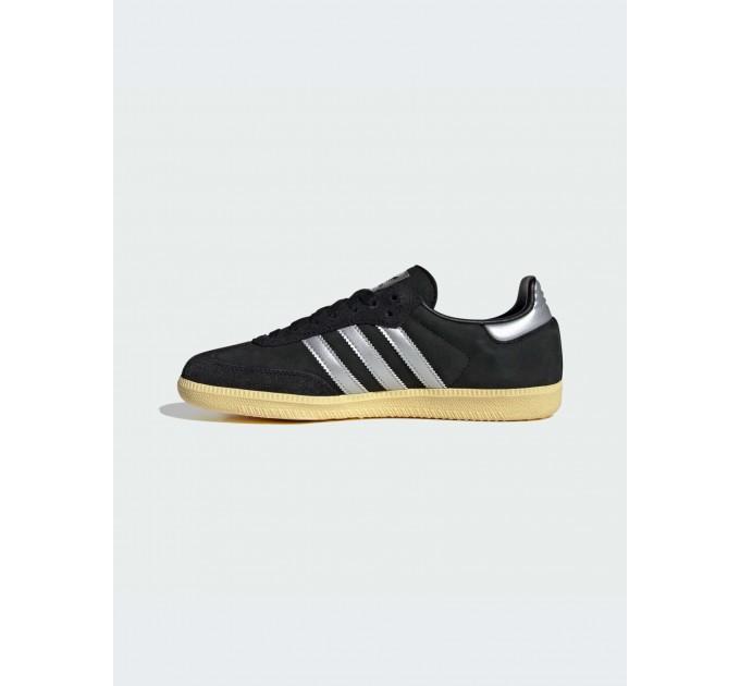 Кроссовки Adidas Samba Og "Core Black / Metallic Silver / Almost Yellow" IE8128