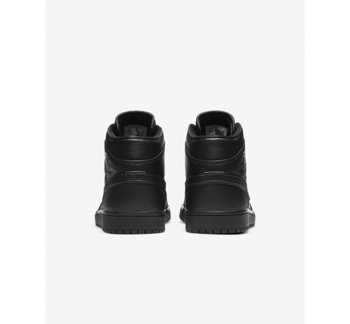 Кроссовки мужские Jordan 1 Mid Triple Black (554724-091)