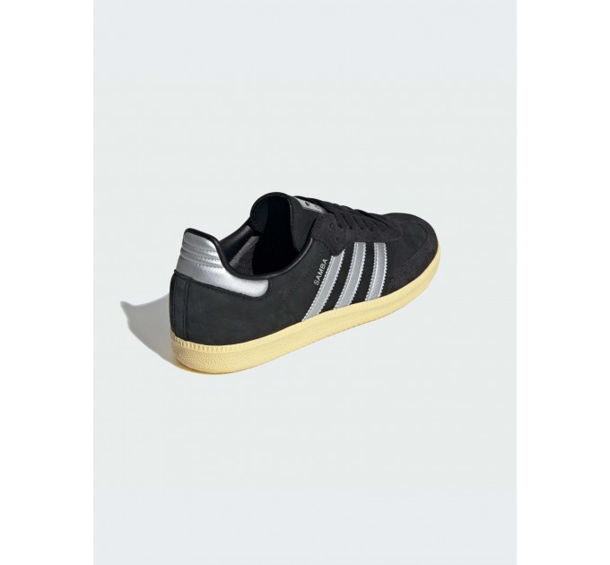 Кроссовки Adidas Samba Og "Core Black / Metallic Silver / Almost Yellow" IE8128