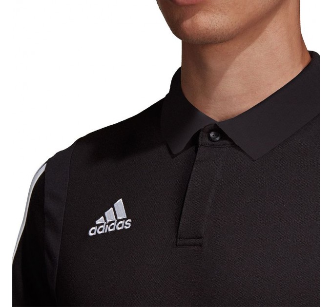 Поло Adidas Tiro 19 Cotton, черного цвета